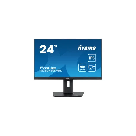 IIYAMA 24" XUB2492HSU-B6 FHD (1920×1080) IPS, 100Hz, 16:9, 0.4ms, 250 cd/m2, 1300:1, HDMI/DP, 4×USB-A, Pivot, zvučnici, crni - Umag