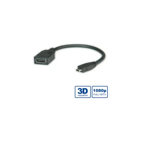 Roline HDMI kabel sa mrežom, TIP A (F) - TIP D (M) (micro), 0.15m - Umag