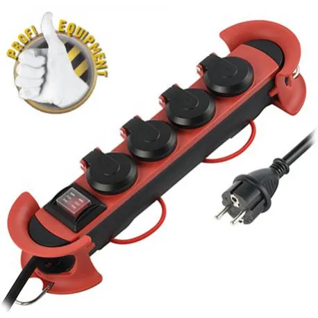 transmedia 4-way power strip, 5m, outdoor - slika 1