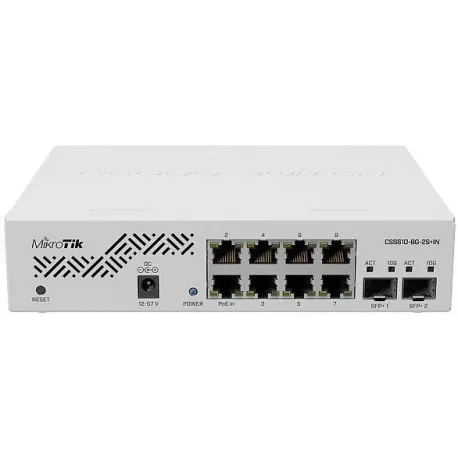 Mikrotik Cloud Smart Switch 610-8G-2S IN, 8 x GbE, 2 x SFP - Umag