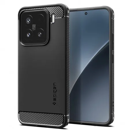 spigen rugged armor, matte black - xiaomi 15 (acs08859) - slika 1