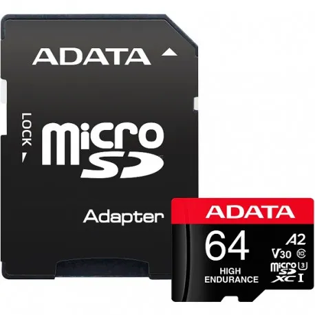 adata high endurance 64 gb, memory card (class 10, uhs-i u3, v30, a2) - slika 1