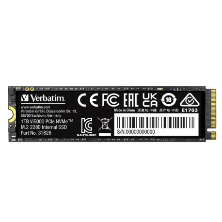 Verbatim Vi5000 1TB SSD PCIe NVMe M.2 2280 Gen4x4, R/W: 5000/4500MB/s - Umag