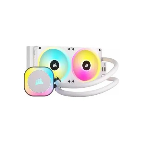 Vodeno Hlađenje Corsair iCUE H100i LINKRGB White AIO, 240mm Radiator, Liquid CPU Cooler - Umag