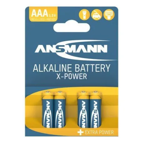 Ansmann X-Power Alkaline Battery AAA LR03 4 pcs. paper blister - Umag