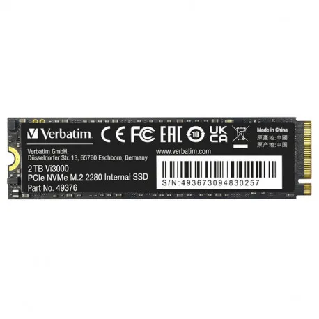 Verbatim Vi3000 2TB SSD M.2 NVMe PCIe Gen3x4 - Umag