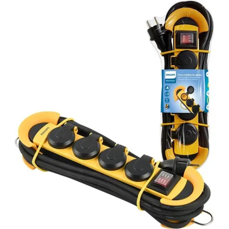 philips produžni kabel s prekidačem,4u, 5m, ip44 - slika 1