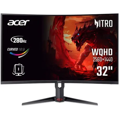 XZ323QUZ1bmiiprx, 31.5"/Curved/VA/2560x1440/280Hz/DP/HDMI/Audio/2Y - Umag