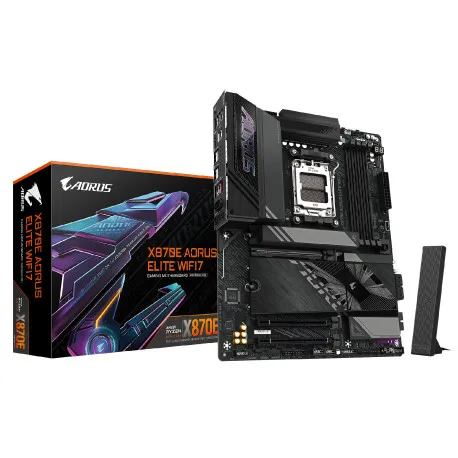 Gigabyte MB X870E AORUS ELITE WIFI7, S.AM5, 4xDDR5/8000(OC), PCIe 5.0, 2.5G-LAN, HDMI, USB4, WiFi, ATX - Umag