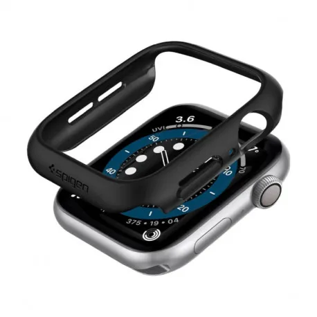 Spigen Thin Fit, zaštitna maska za Apple pametni sat, crna - Apple Watch SE 2022/6/SE/5/4 (44mm) - Umag