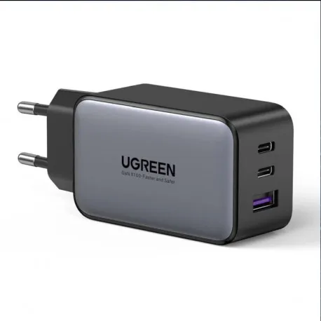 UGREEN GaN II Tech zidni punjač 65W, 1×USB-A/2×USB-C, PD3.0/QC4.0+, crni - Umag