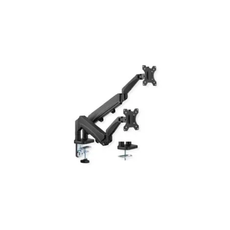 Roline VALUE dvostruki stolni nosač monitora, 5 spojeva, Pivot, nosivost 9 kg, crni - Umag