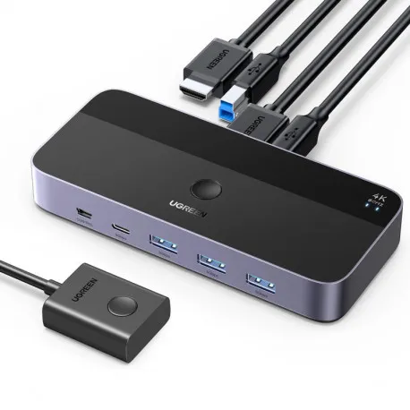 ugreen kwm switch 3x hdmi, 2x usb-c, 3x usb-a,2x usb-b - slika 1