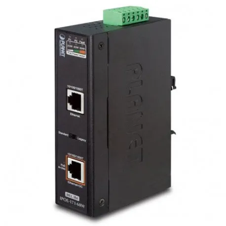Planet Industrial Single Port GbE Ultra 60W PoE Injector - Umag