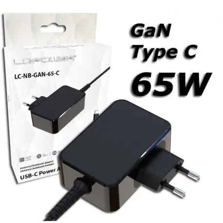 lc power lc-nb-gan-65-c usb tip c notebook adapt. - slika 1