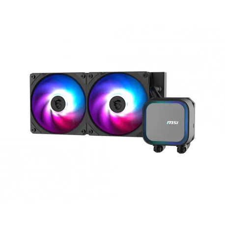 msi cpu cooler mag coreliquid a13 240, 2x120mm pre-installed argb daisy chain fans, 500-2000rpm fans - slika 1