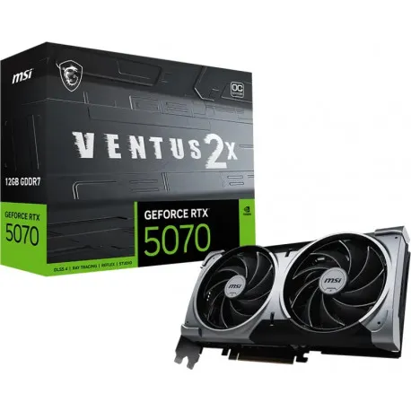 msi rtx 5070 ventus 2x oc 12gb gddr7, 12gb gddr7/192bit, pci-e 5.0, 1xhdmi/3×dp - slika 1