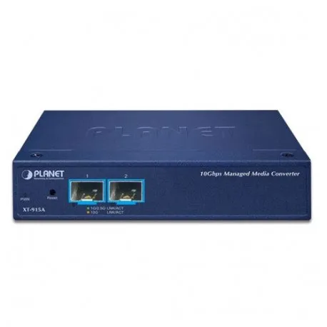 Planet Industrial 2-Port 10G 1GBASE-X SFP Managed Media Converter - Umag