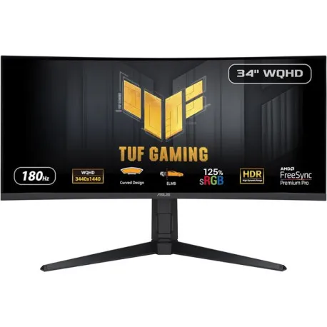 mon 34 as vg34vql3a tuf gaming curved 180hz curved va dp has - slika 1