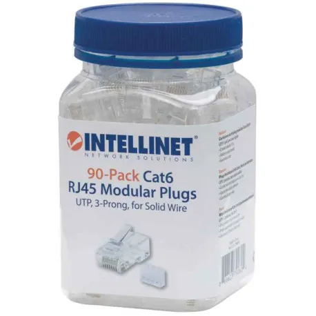 Intellinet konektor, UTP, CAT6, RJ45, 90 kom - Umag