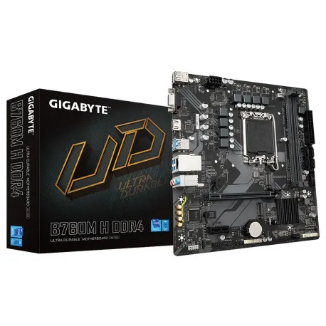 Gigabyte MB B760M H DDR4, S.1700, 2xDDR4/3200, PCIe 4.0, G-LAN, VGA/HDMI, mATX - Umag
