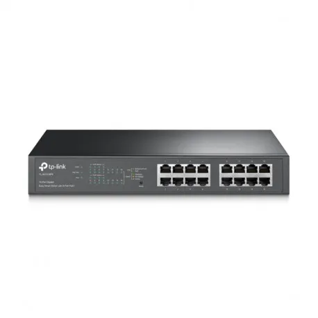 TP-Link 16-port Gigabit Easy Smart Desktop/Rackmount PoE+ preklopnik (Switch), 16×10/100/1000M RJ45 ports, 8×PoE+ ports, meta - Umag
