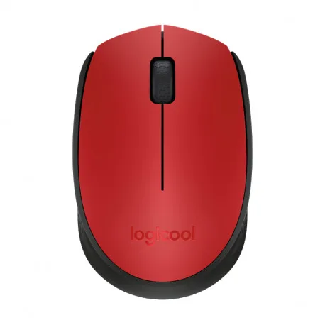 logitech m171 bežični optički miš, crveno-crna - slika 1