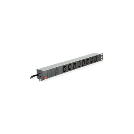 Roline strujna priključnica 19", 8×IEC3200 C13-C14 M (UPS) priključak kabla, 2.0m, aluminium - Umag