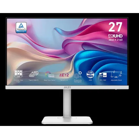 MSI Modern MD272UPHW, 27", IPS, UHD, 60Hz, 4ms, 400nits, 10 bit, DisplayHDR 400, HDMI, DP, USB Type - Umag