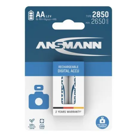 Ansmann Digital NiMH Rechargeable battery AA HR6 type 2850 (min. 2650 mAh) 2 pcs. blister packaging - Umag