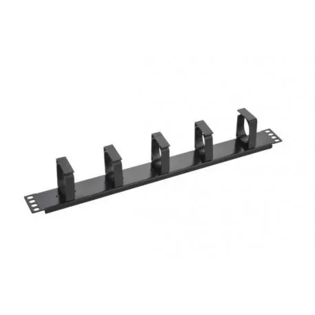 naviatec vodilica kablova 19" s 5 prstena, 1u horizontalna, crna - slika 1