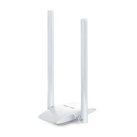 mercusys mw300uh bežični high-gain usb adapter, 300mbps (2.4ghz), 802.11n/g/b, 2×2 mimo, 2×5dbi antena - slika 1