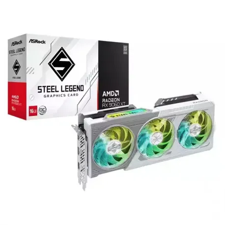 asrock radeon rx 9060 xt steel legend 16gb oc - slika 1