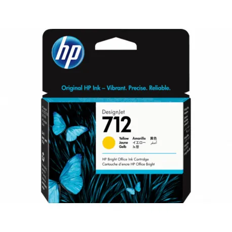 Tinta HP 3ED69A 712 yellow Design jet T630/T650/T230/T250/T650 29ml - Umag