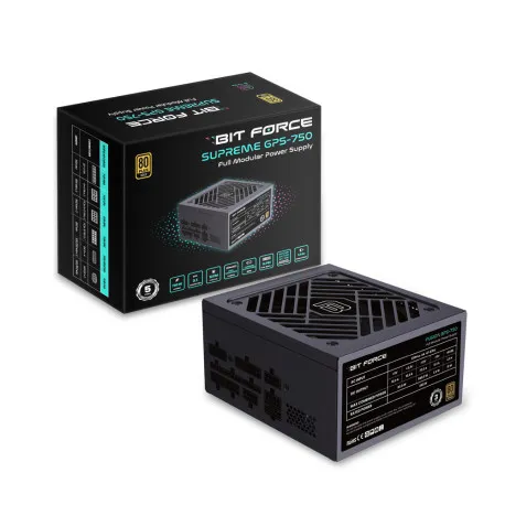 BIT FORCE napajanje 750W 80+ GOLD SUPREME GPS-750, modularno, ATX 3.1, PCI-E 5.1, FDB - Umag