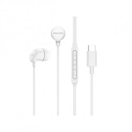 philips žične slušalice usb-c tae2146wt, bijele - slika 1
