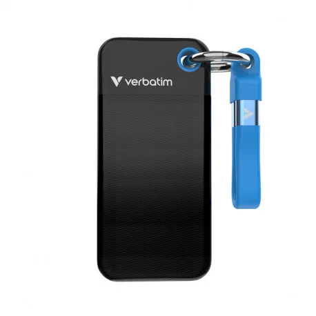 Verbatim Pocket 1TB SSD vanjski disk, USB 3.2 Gen2, Black/Blue - Umag