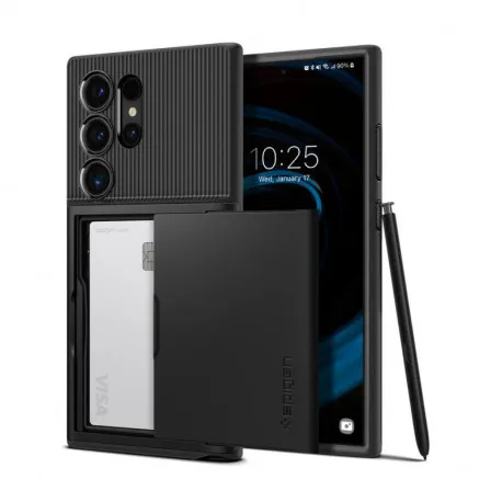 spigen slim armor cs, black zaštitna maska za telefon - samsung galaxy s24 ultra (acs07306) - slika 1