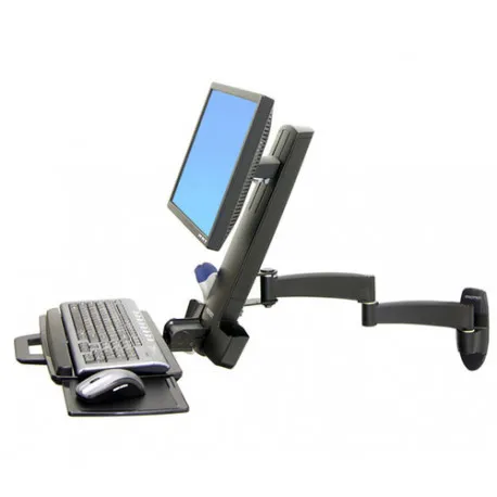 Ergotron Series 200 Combo swivel arm, wall mount (black) - Umag