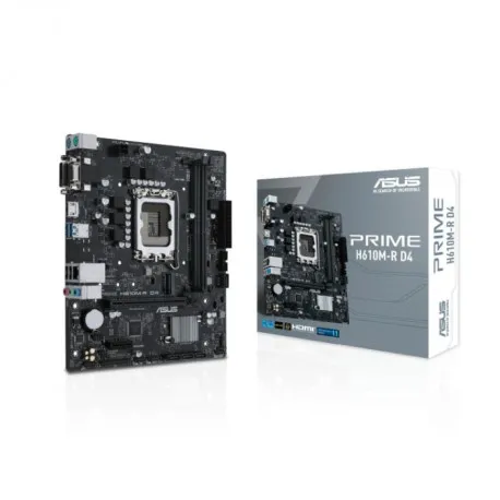 Asus MB Prime H610M-R D4-SI, S.1700, 2xDDR4/3200, PCIe 4.0, G-LAN, VGA/HDMI/DVI-D, mATX - Umag
