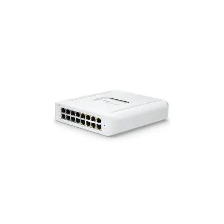 Ubiquiti UniFi Managed 16-port Gigabit Switch, 8-port PoE+, 45W (USW-LITE-16-PoE) - Umag