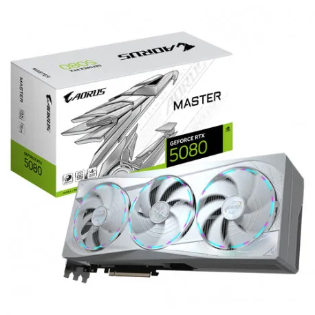 gigabyte aorus geforce rtx 5080 master ice 16g nvidia 16 gb gddr7 - slika 1