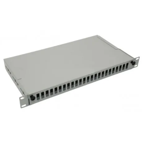 nfo patch panel 1u 19" - 24x sc duplex, pull-out, 2 trays - slika 1