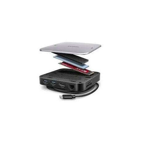 USB HUB 2xUSB 3.2 (USB-A), SATA/NVMe M.2, HDMI, SD/microSD, HMC-UFO - Umag