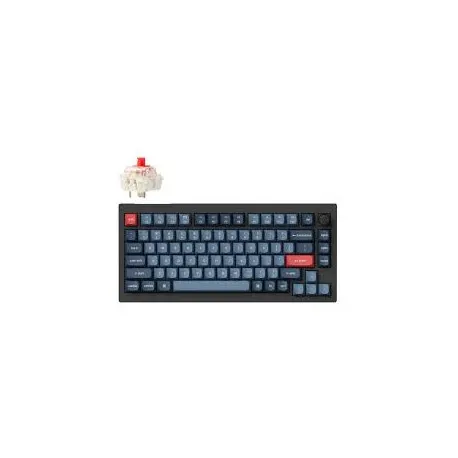 tipkovnica keychron v1m-d1 black rgb75% layout/bt/2.4ghz/wired/red switch - slika 1