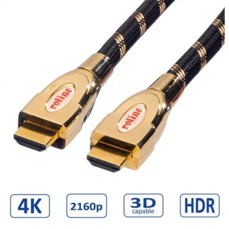 Roline GOLD HDMI Ultra HD kabel sa mrežom, M/M, 2.0m - Umag