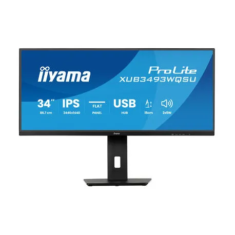 IIYAMA 34" XUB3493WQSU-B6 UWQHD (3440×1440) IPS 21:9, 120Hz, 400cd/m2, 1000:1, 1ms, 2×HDMI/DP, 2×USB-C/2×USB-A, HAS 150mm, zv - Umag