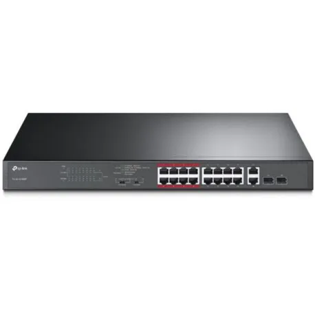 TP-Link 16-Port 10 100 Mbps 2-Port Gigabit Rackmount Switch with 16-Port PoE - Umag