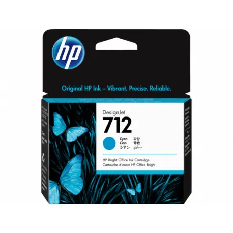 Tinta HP 3ED67A 712 cyan Design jet T630/T650/T230/T250/T650 29ml - Umag