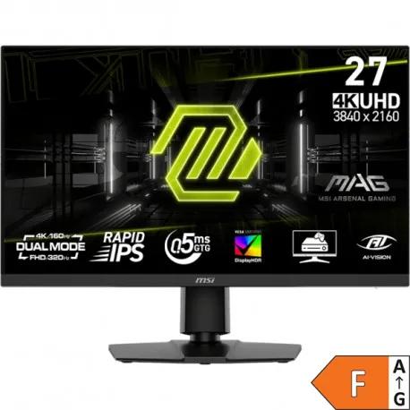 monitor msi mag 272urdf e16 / 27" / uhd / rapid ips / 160hz / 0.5ms (gtg) / black - adjustable stand - slika 1